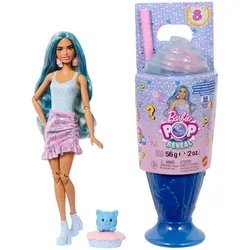 Mattel JFY61 - Barbie - Pop Reveal - Modepuppe mit 8 Überraschungen und formbaren Sand (56g), Cupcake Design