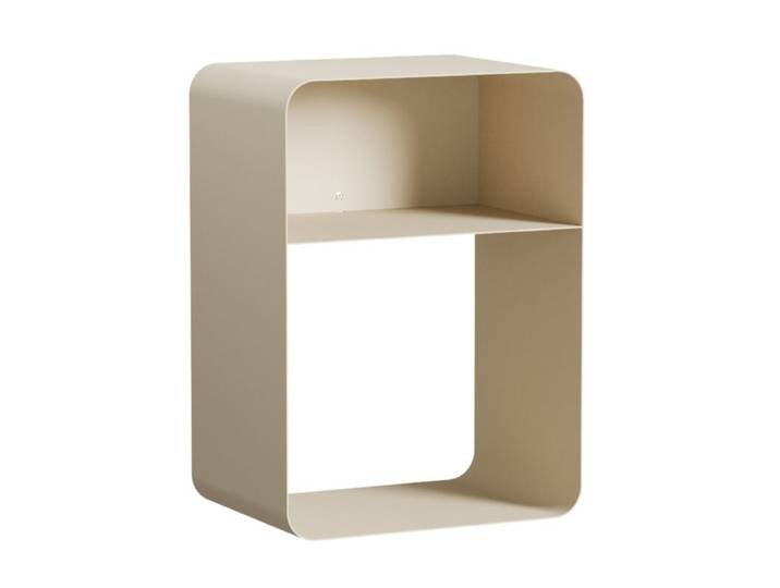 Metallbude Damio Nachttisch aus Metall - Stahl cashew pulverbeschichtet Industrial, Modern