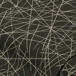 Baumwollstoff Scribble "Mona", schwarz/weiß