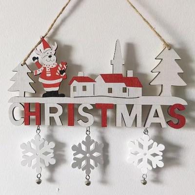 Uplift Treasures Wooden Santa Snowman Reindeer Christmas Door Hanging Sign c deer