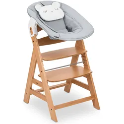 Hauck, Hochstuhl, Alpha Newborn Set Pre Nature Grey (Treppenhochstuhl)