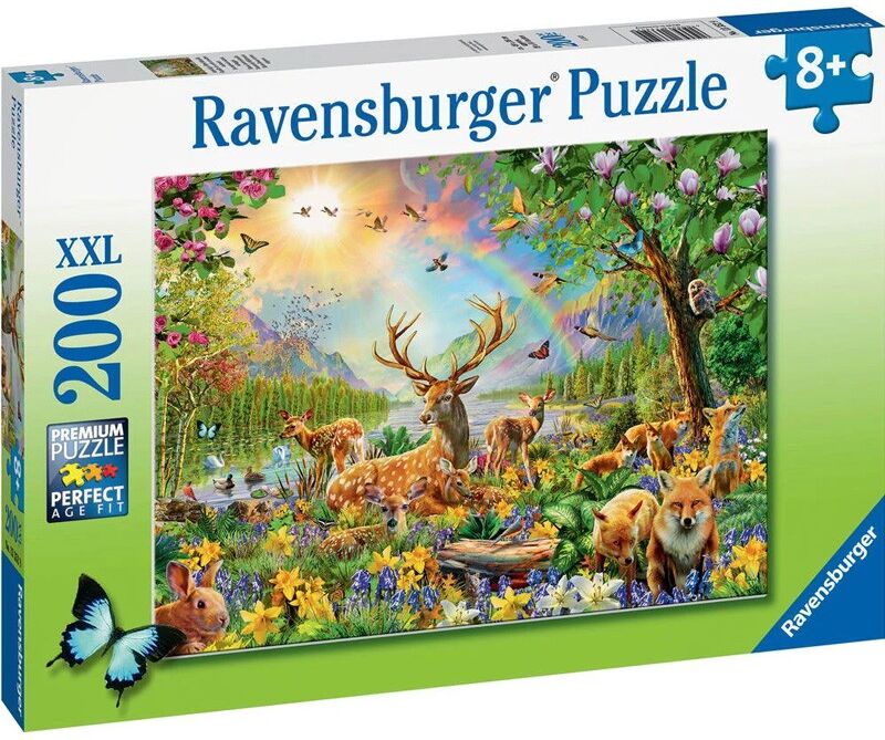 Ravensburger Puzzle 200 p XXL - Famille de cerfs et autres animaux