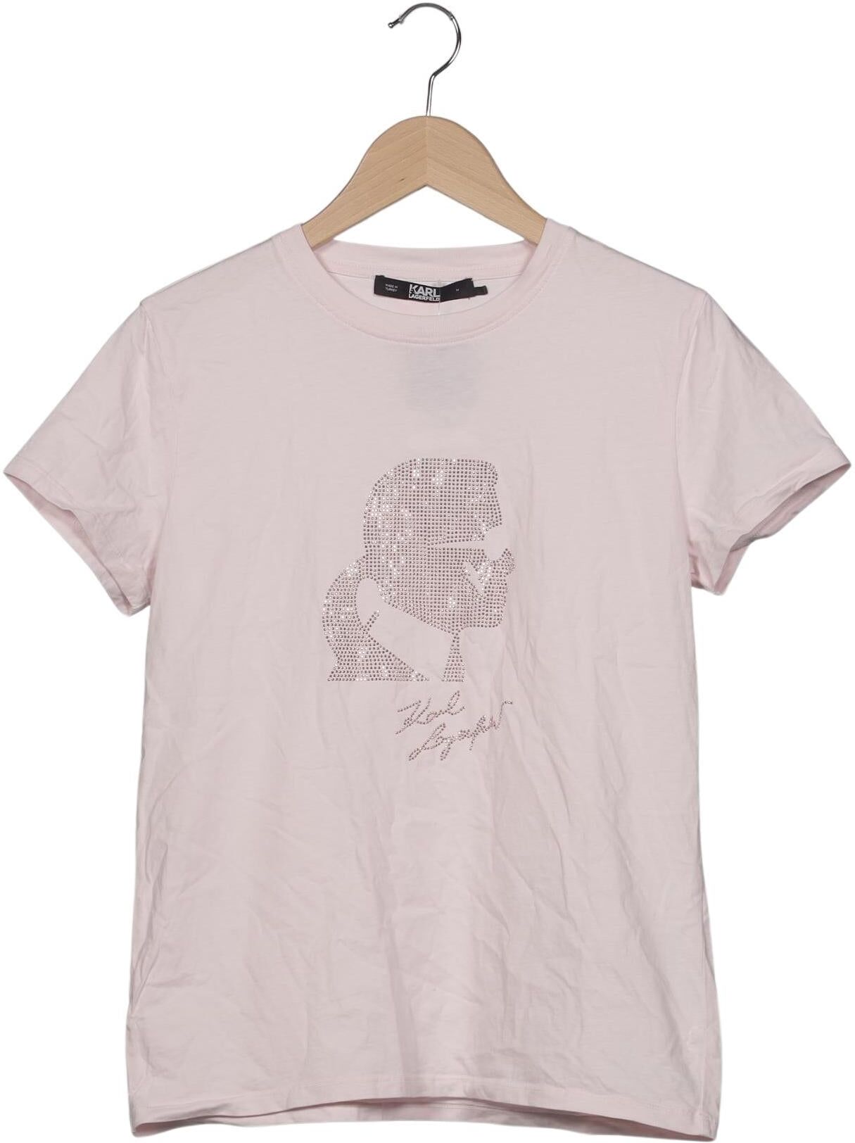 Karl by Karl Lagerfeld Damen T-Shirt, Pink, Gr. M, Baumwolle - Second Hand