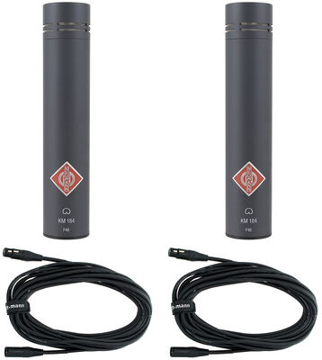 Neumann KM184 MT Stereo Set Bundle Mattschwarz