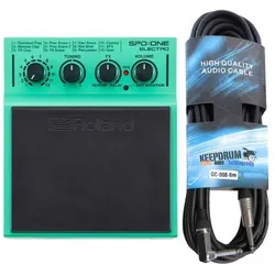 Roland SPD One Electro Percussion Pad mit Kabel, Schlagzeug, Schwarz