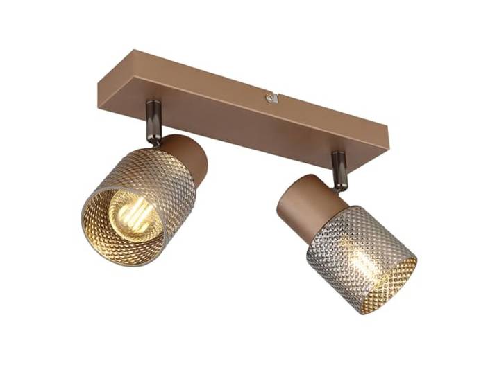 Deckenlampe Deckenstrahler Schlafzimmerlampe verstellbar kaffeefarben L 26 cm