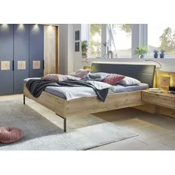 Wiemann Bett Naxos 180 x 200 cm Holzoptik Eiche Bianco