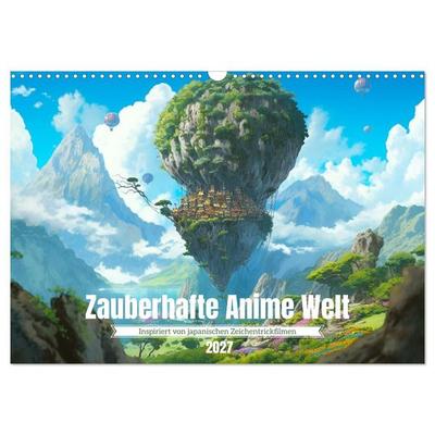 Zauberhafte Anime Welt (Wandkalender 2027 DIN A3 quer), CALVENDO Monatskalender