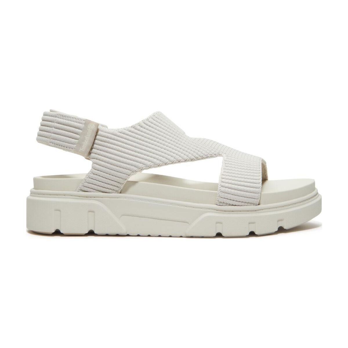 Timberland Womens Backstrap Sandal white knit 7.5 Wide Fit TB0A2QKNEAC1-7.5-Wide Fit