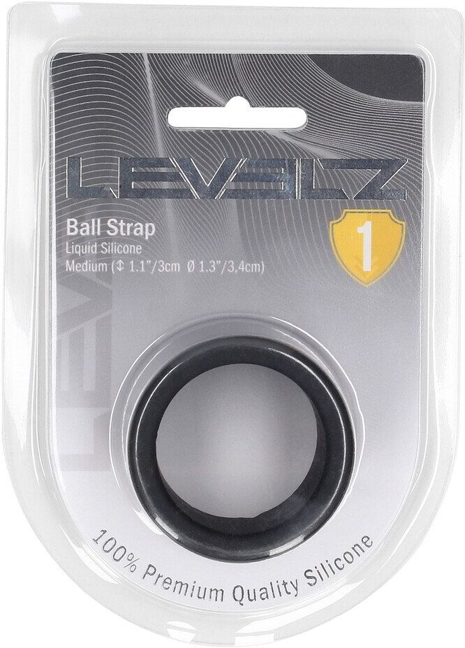 Levelz Sangle en silicone liquide - M - 34 mm - Noir