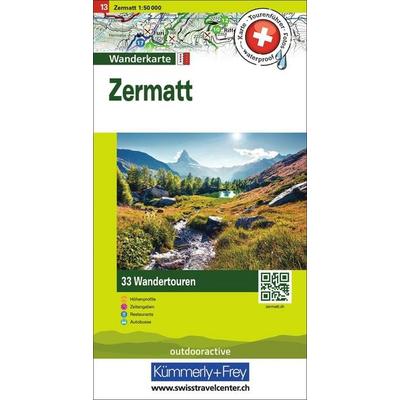Kümmerly+Frey Wandertourenkarte 13 Zermatt 1:50.000, Sonstige von , Hallwag, 978-3-8283-0973-9