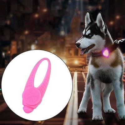 Snug & Styled GlowGuard Red LED Dog Collar Light Waterproof Safety Pendant pink