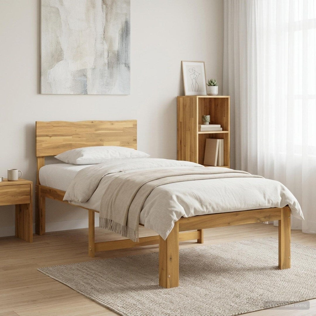 Natur Pur Solid Wood Bed Frame White Single (3')