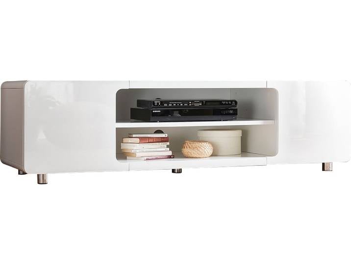 Lowboard SALESFEVER Flexibler Raumteiler , weiß, B:160cm H:45cm T:58cm, MDF, Sideboards, Lowboard, Flexibel platzierbar für individuelles Wohnambiente