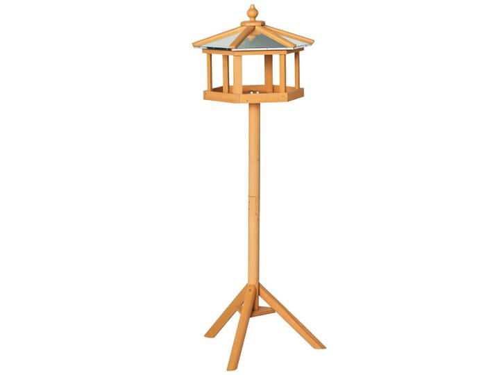 ComfortXL Vogelfutterstation De-17803 mit Futterschale Nistplatz Natur, Braun, Holz, 40x113x40 cm, Dekoration, Gartendeko