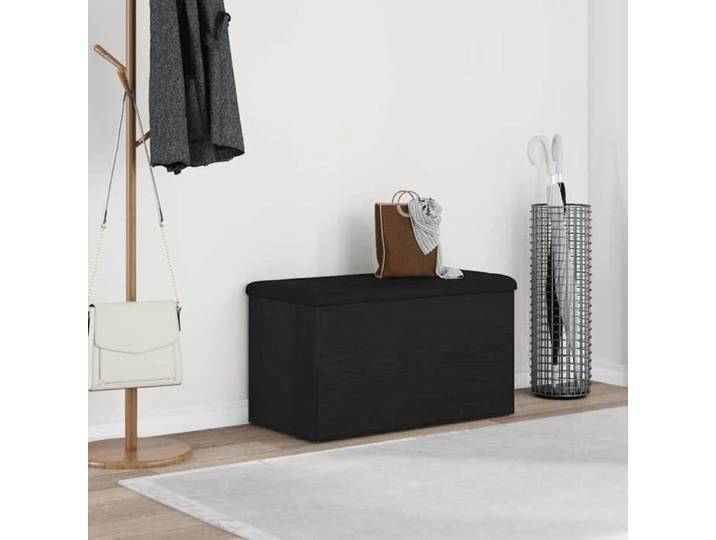 SARAZYJ@Banc de rangement - SOLOMON - banc du couloir Chêne noir 82 x 42 x 45 cm Bois d'ingénierie Home850906