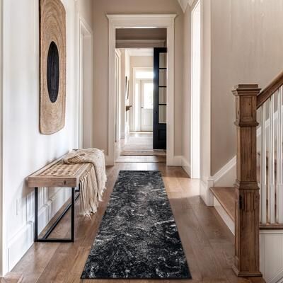 World Rug Gallery Abstract Marble Shag Area Rug
