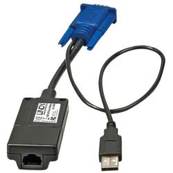 Lindy CAModul USB und VGA for CAT-32 IP, KVM Switch, Schwarz, Blau