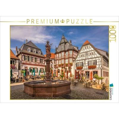 CALVENDO Puzzle Marktplatz von Heppenheim, Hessen | 1000 Teile Lege-Größe 64 × 48 cm Foto-Puzzle für glückliche Stunden