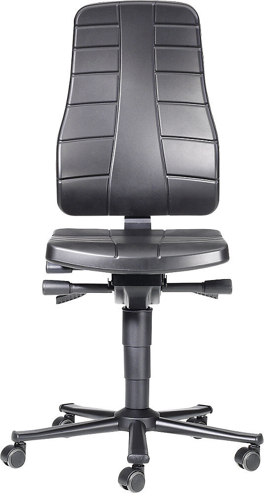 Arbeitsdrehstuhl All-in-One, mit Rollen, Kunstleder, schwarz bimos