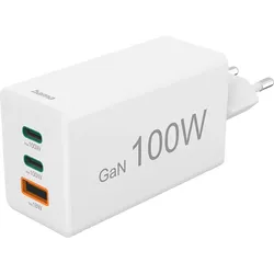 HAMA USB-C / USB-A Mini-Ladegerät Universal, Weiß