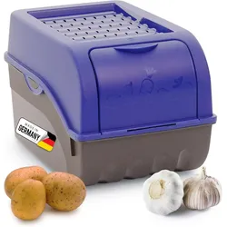 Kartoffel Aufbewahrungsbox   mittel 5L   Marine BLAU   Kartoffelbox   Gemüsebox stapelbar Zwiebelbox Kartoffelkorb Obstbehälter Kartoffelkiste Zwiebel Aufbewahrung Frischhaltedose Möhren