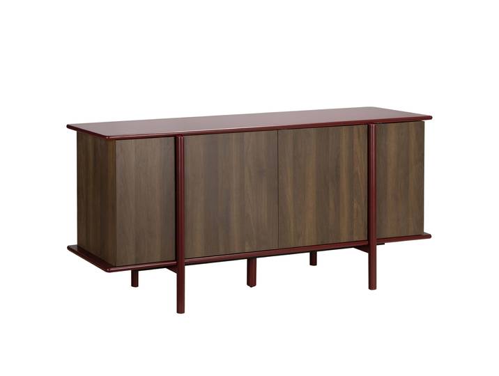 Oviala - Buffet effet bois 4 portes 180 cm