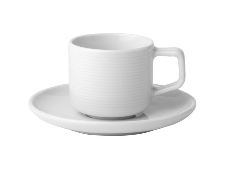 Sola Kaffeetassen-Set Basic Chic Weiss Porzellan 8 Stk - Kaffeetassen-Set