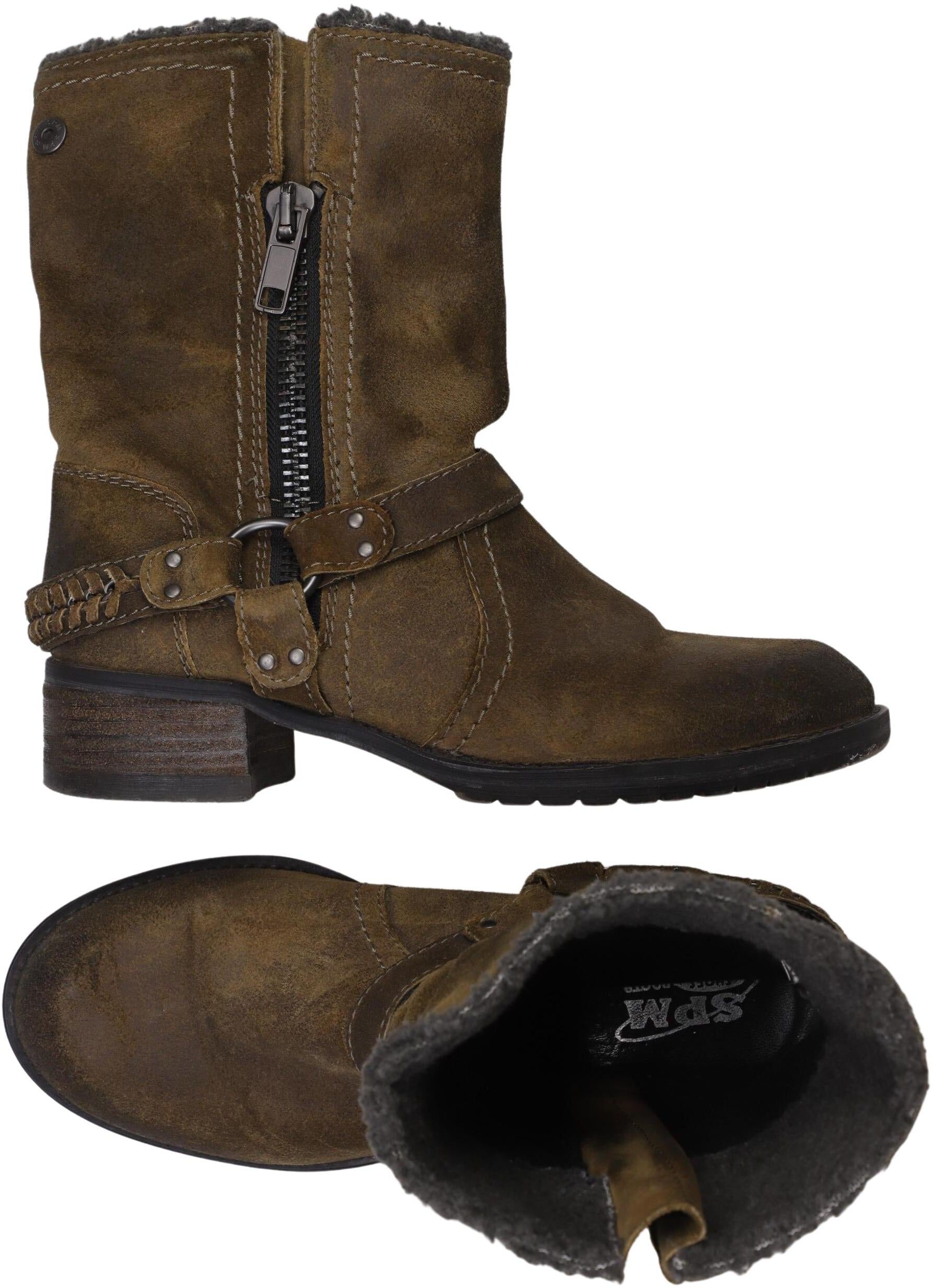 SPM Damen Stiefelette, Braun, Gr. EU 37, Leder - Second Hand