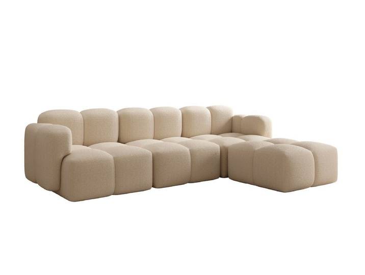 Luxusbetten24 Sofa Designer L Sofa Celly, mit Bouclé-Bezug