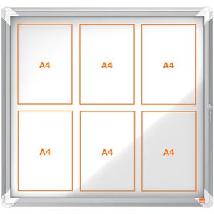 Nobo 1902558 Premium Plus innen 6 x A4 Metall Schaukasten