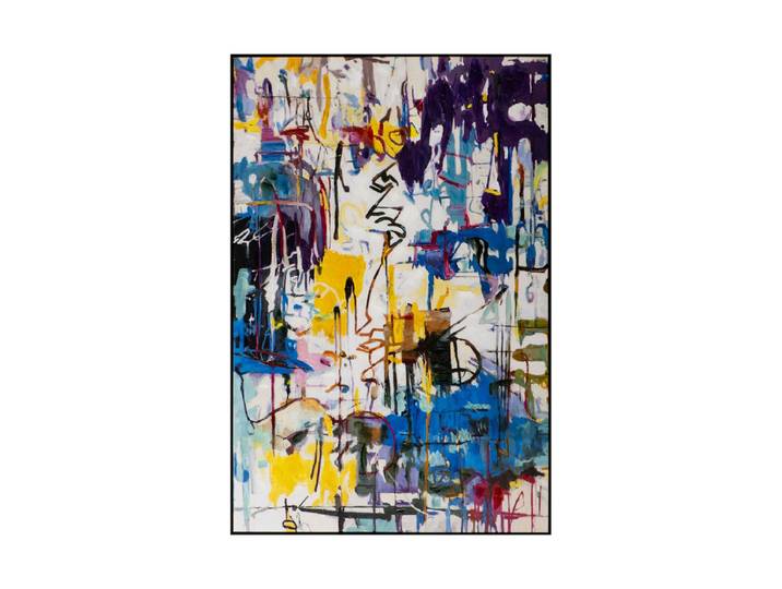 Handgemaltes, gerahmtes Bild „Colourful Energy“ 100 x 150 cm Multicolor Crea Collection