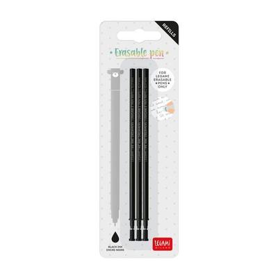 Legami 3x Ersatzmine für löschbaren Gelstift - Schwarz