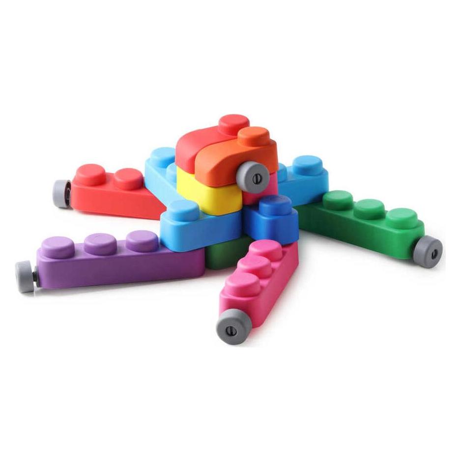 Activity Board Spielzeug, Lernspielzeug, weiche Blöcke und Räder - 21 Blöcke und 16 Räder Lernspielzeug (21968665)