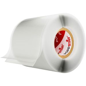 Poppstar Dichtungsband 1010122, selbstverschweißend, transparent, 50mm x 3m