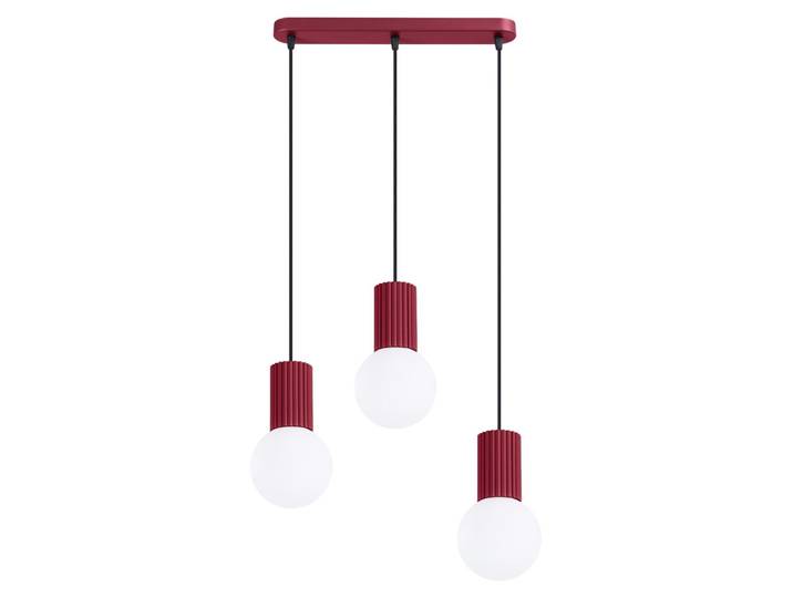 Suspension HALO 3L bordeaux 3xG9 8W aluminium/verre 120x6x40cm Sollux Lighting