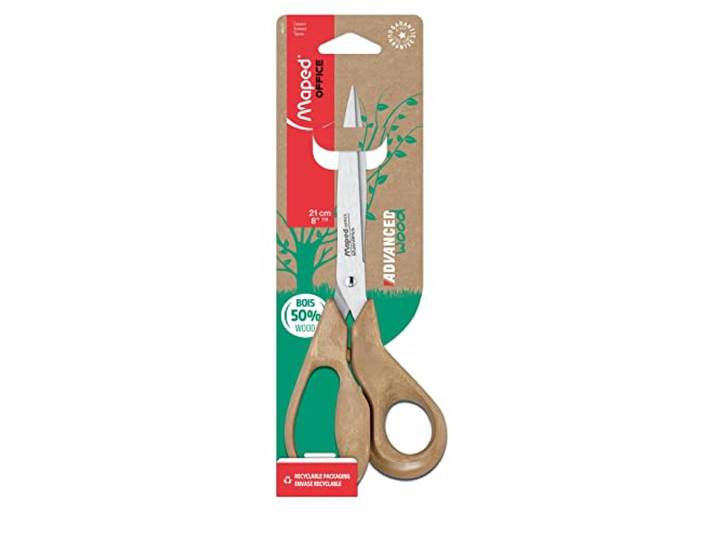 Maped - schaar geavanceerd WOOD 21 cm - asymmetrisch - bruin