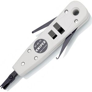Knipex Auflegewerkzeug 974010, für Netzwerkverdrahtung, LSA/LSA Plus, mit Ziehhaken und 90° Drahtschneider