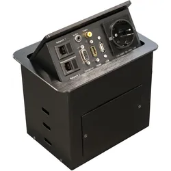 equip, Steckdosenleiste, Tischhalterung (8x, CEE 7/4, CEE 7/7, HDMI, RJ45, USB-A)