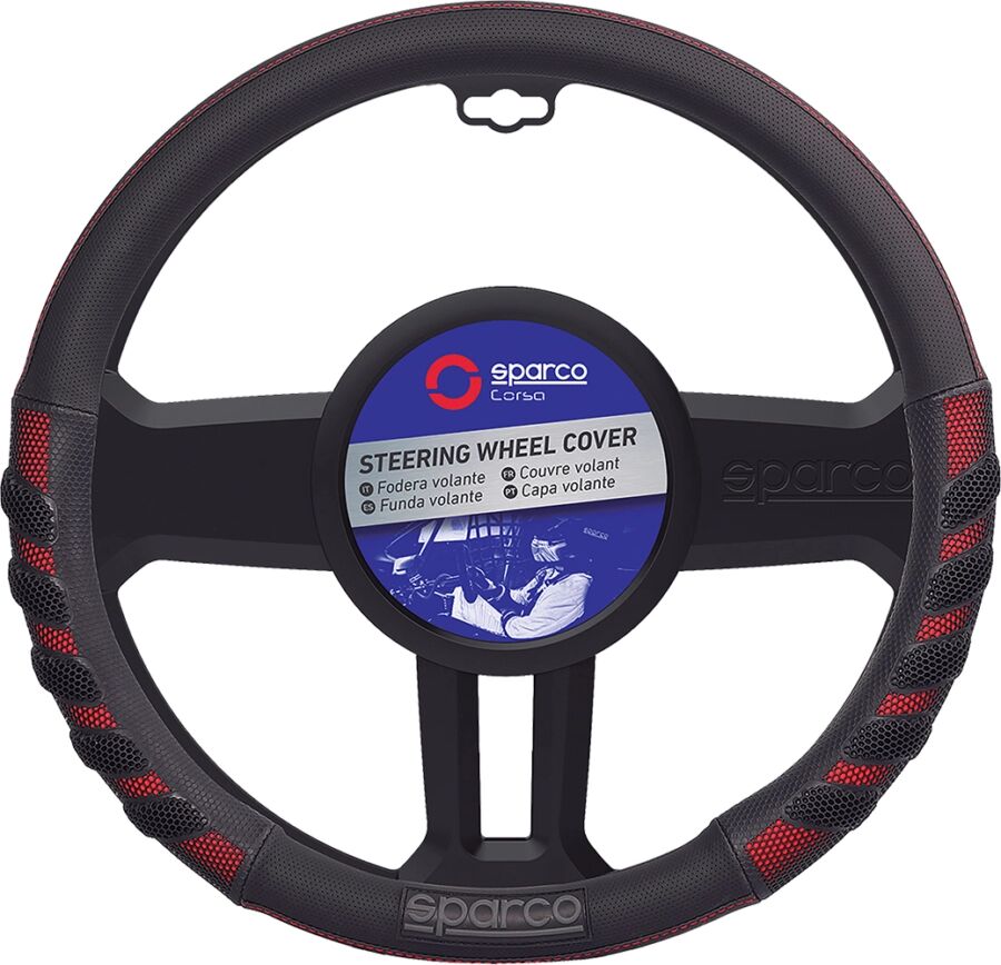 COPRIVOLANTE SPARCO PVC ROSSO