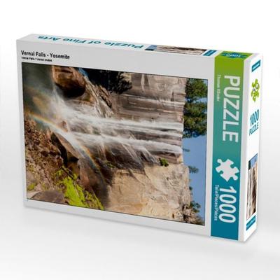 CALVENDO Puzzle Vernal Falls - Yosemite | 1000 Teile Lege-Größe 64x48cm Foto-Puzzle für glückliche Stunden