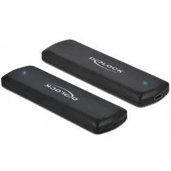DeLOCK 42615 Speicherlaufwerksgehäuse SSD-Gehäuse Schwarz M.2