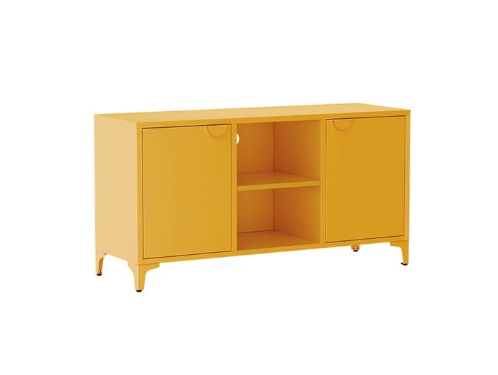 Sideboard bunt aus Metall, 2 Türen, 120 cm