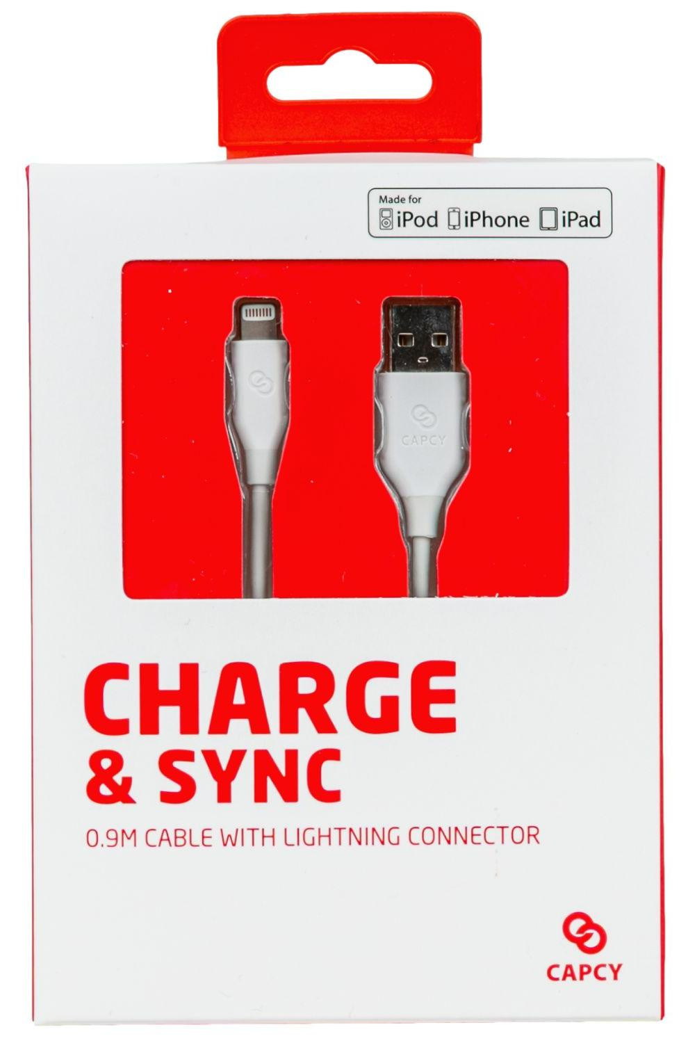 CAPCY USB-A naar Lightning-kabel, 0,9 meter, wit