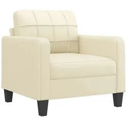 vidaXL Sessel Creme 60 cm Kunstleder
