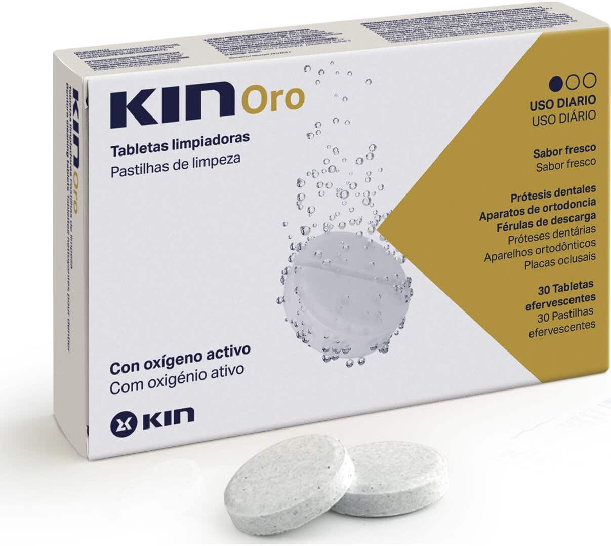 Kin Oros comp Limpiadoras Prótesis Dentales 30 uds