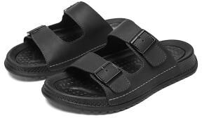 LightInthebox Men's Double Strap Leather Sandals, Durable and Comfortable, Stylish Island Cruise Footwear for Vacation, Resort and Casual Wear