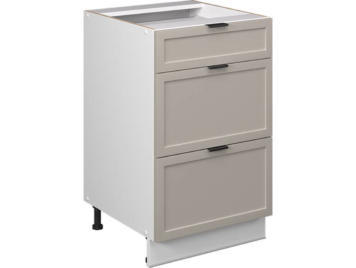 Meuble cuisine Vicco Fame-Line GrisBeige 50cm sans PT\, Model 50433