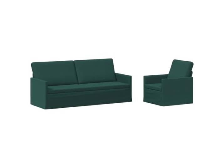 vidaXL Sofa-Set 2 pcs Dunkelgrün Stoff