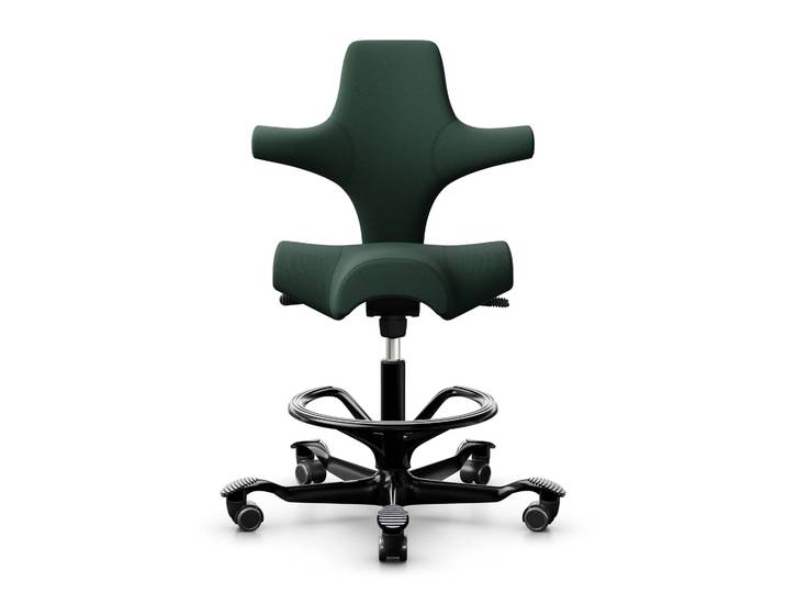Tresenhocker HAG Capisco 8106, Dunkelgrün/Schwarz, Neu, Barhocker - Praktisch & Komfortabel
